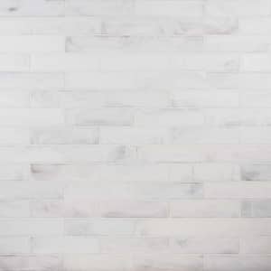 Hightower Cloud White 3.03 in. x 12 in. Frosted Glass Subway Wall Tile (5.05 sq. ft./Case)