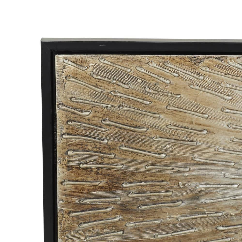 73" x 22" Brown Radial Starburst Canvas Wall Art