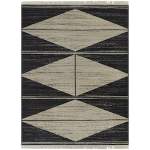 Maxine Charcoal 5 ft. x 7 ft. Geometric Area Rug