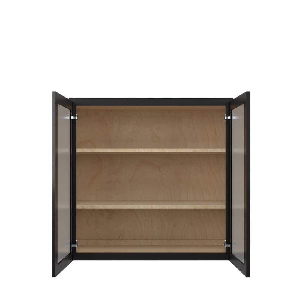 Belle Haven Recessed 30 in. W x 36 in. H x 12 in. D in Driftwood Plywood Assembled Frosted Glass Wall price history on PriceWatchPro