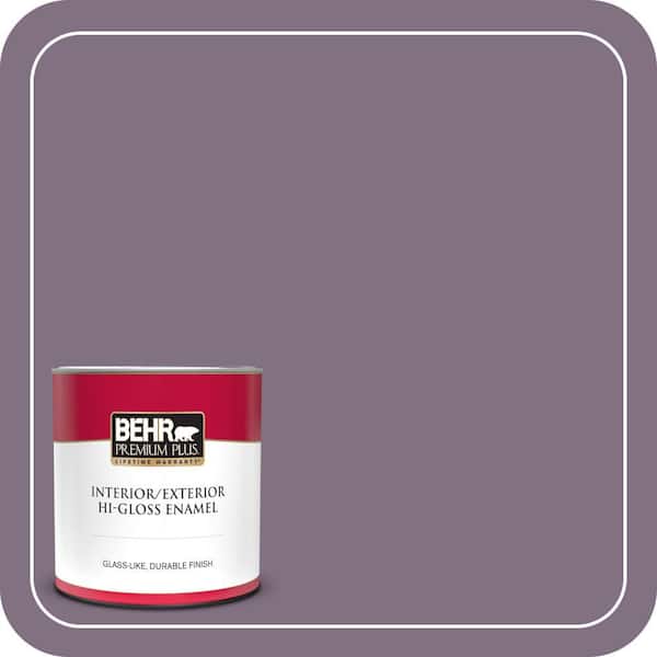 BEHR PREMIUM PLUS 1 qt. Home Decorators Collection #HDC-SP14-9 Decorative Iris Hi-Gloss Enamel Interior/Exterior Paint & Primer