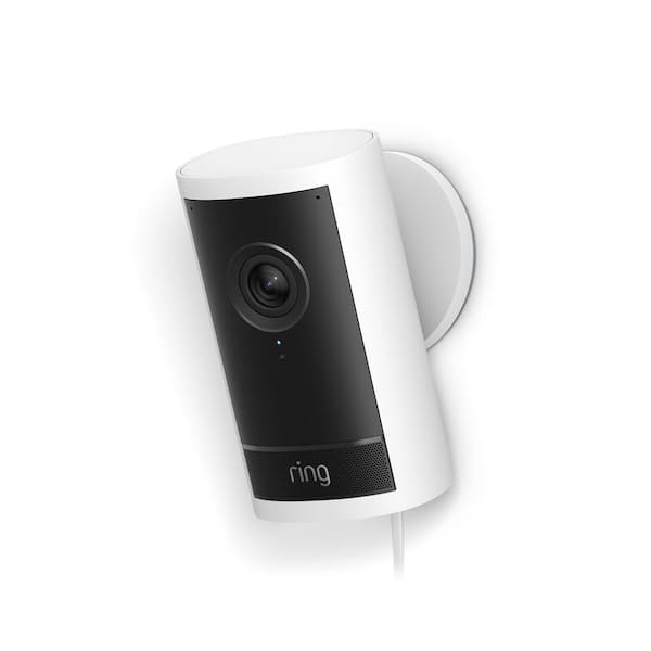 Outdoor Cam Pro, Plug-In - Retinal 4K Security Camera, 10x Enhanced Zoom, Low-Light Sight Color Night Vision, White