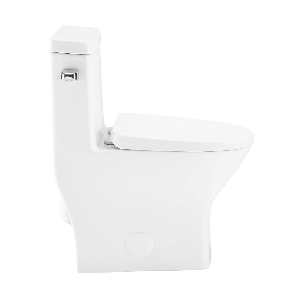 Sublime II White Ceramic Round One-Piece Toilet