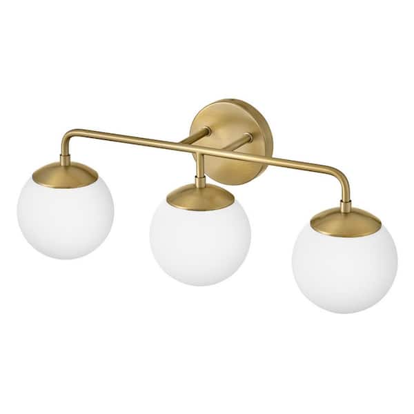 LARK - Juniper 24.0 in. 3 Light Lacquered Brass Vanity Light