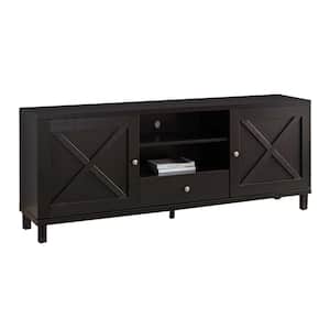 70.75 in. Brown Wood TV Stand Fits TVs up to 75 in. with 1-Drawers