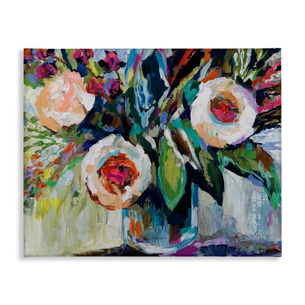 Stupell Industries Beige Neutral Flowers by Nan Unframed