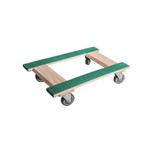 1000 lbs. Capacity 30 in. x 18 in. Hardwood Rubber Mash Top Dolly
