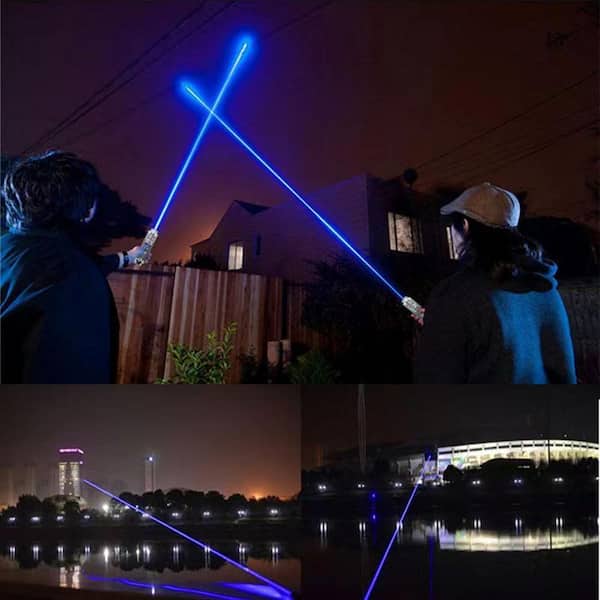 Lukyamzn High Powered Handheld Flashlight with Blue Light for
