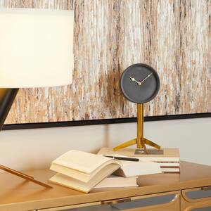 Gold Stainless Steel Modern Analog Tabletop Clock