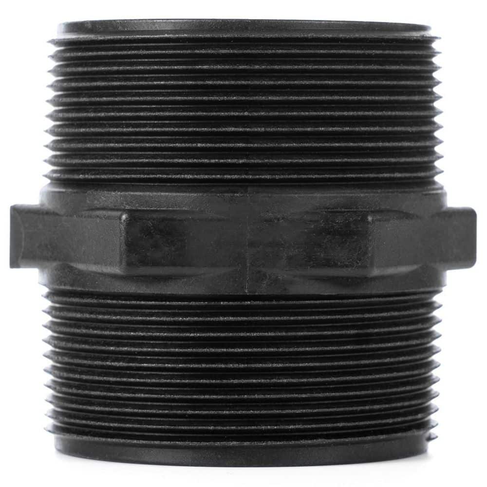 VPC 2 in. MPT x Short Black Fiberglass-Reinforced Polypropylene