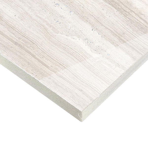Atlanta White 11.72 in. x 23.69 in. Polished Porcelain Floor and Wall Tile (15.5 sq. ft./Case)