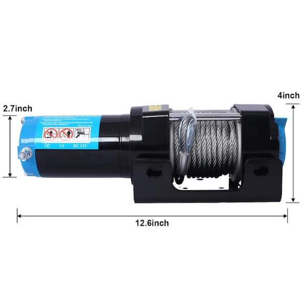 3500lb 12V Off-Road Waterproof Steel Cable Electric Winch for ATV UTV Towing Trailer