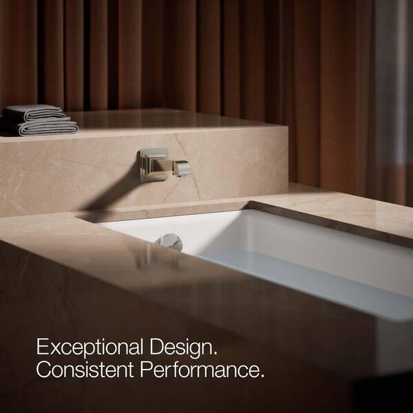 KOHLER Pinstripe Pure Deck-Mount Bath Faucet Handle Trim with Lever Design in Vibrant Brushed Nickel