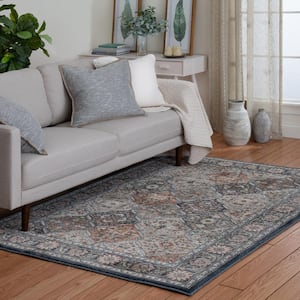 Bazaar Minka Multi 8 ft. x 10 ft. Traditional Polypropylene Area Rug