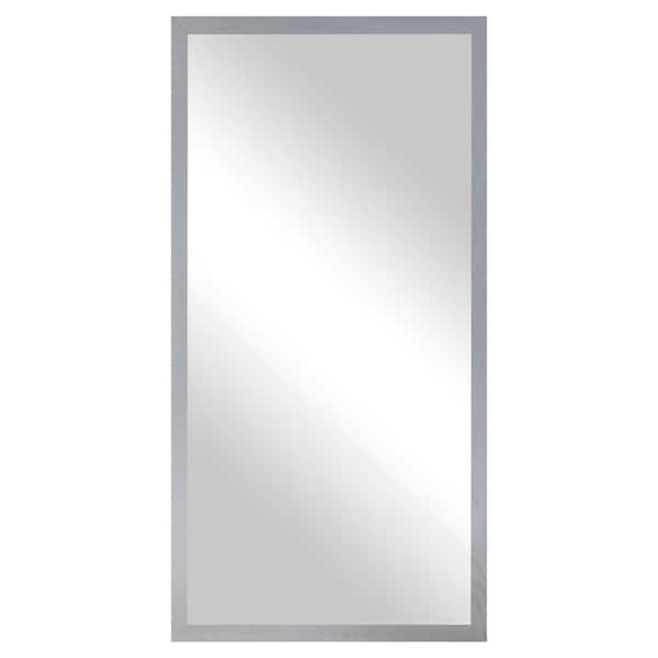 Rayne Mirrors Large 2 in. Frame ( 30 in. W x 75 in. H ) Wooden Grey Rectangle Wall Mirror