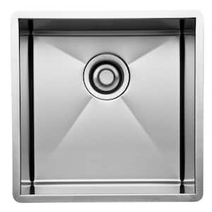 Undermount Stainless Steel 16 in. Single Bowl Kitchen Sink in Brushed Stainless Steel