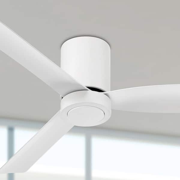 ARRANMORE LIGHTING & FANS CORMAC 3-Blade 52 in. Indoor/Outdoor Matte White Low Profile Modern Ceiling Fan with Remote Included