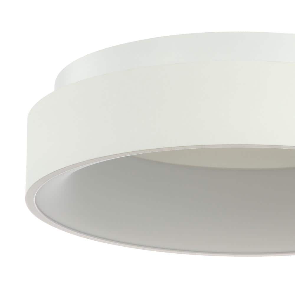 White Metal 17.75" LED Flush Mount Ceiling Light