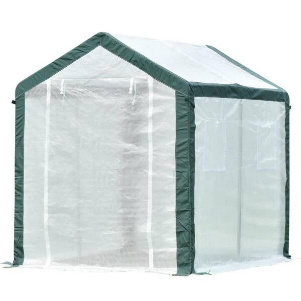 cenadinz 98.43 in. W x 70.87 in. D x 88.59 in. H Walk-In Greenhouse --White