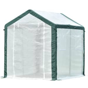 98.43 in. W x 70.87 in. D x 88.59 in. H Walk-In Greenhouse --White