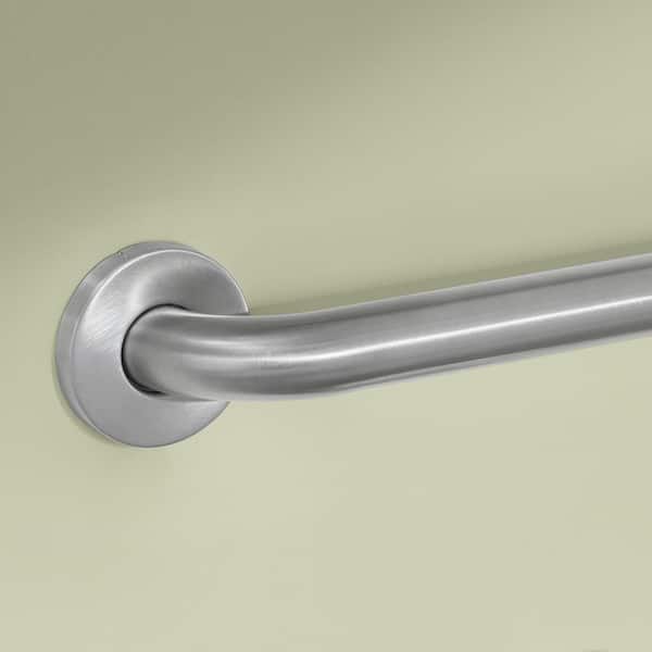 Glacier Bay 18 in. L x 3.1 in. ADA Compliant Grab Bar in Brushed Stainless Steel Glacier Bay 18 in. L x 3.1 in. ADA Compliant Grab Bar in Brushed Stainless Steel