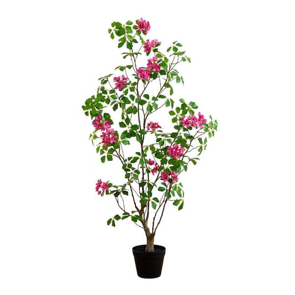 Nearly Natural 4 ft. Artificial Dogwood Tree with Real Touch Leaves