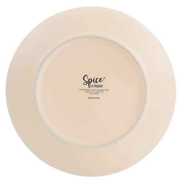 Spice By Tia Mowry Dinnerware Set, Melamine, Cinnamon Twist, 12 Pieces