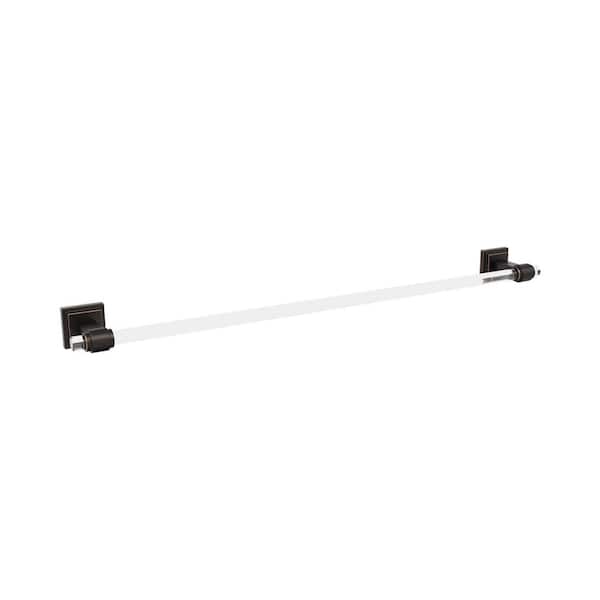 Glacio 24 in. (610 mm) L Towel Bar in Clear/Oil-Rubbed Bronze