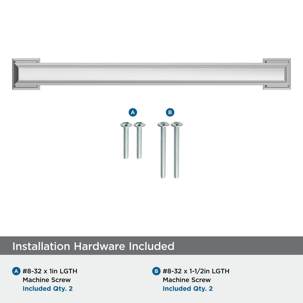 Polished Chrome 7-Inch Modern Cabinet Pull with Mounting Hardware