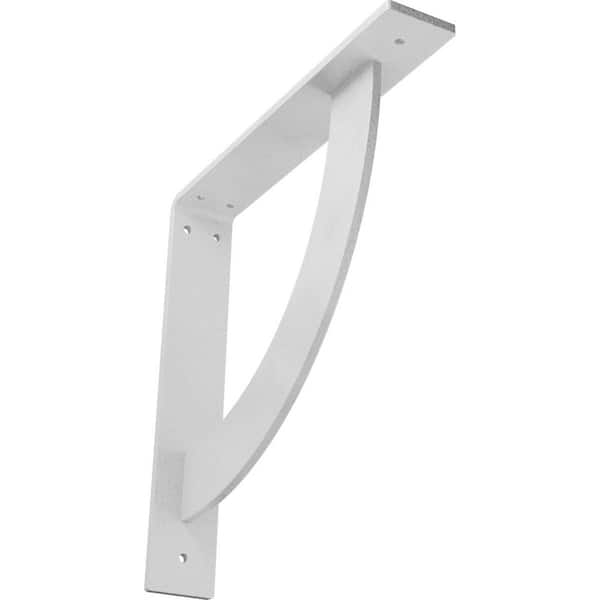 Ekena Millwork 2 in. x 12 in. x 12 in. Steel Hammered White Bulwark Bracket