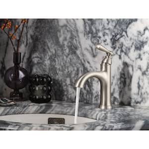 Banbury Single Handle Single Hole Bathroom Faucet in Spot Resist Brushed Nickel