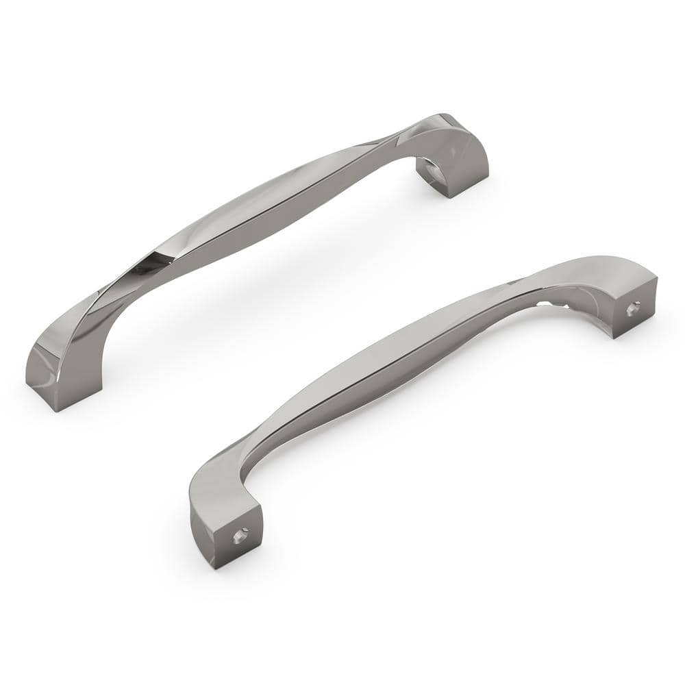 Twist Collection 5-1/16 in. (128 mm) Center to Center Polished Nickel Bar Cabinet Pull (10-Pack) price history on PriceWatchPro