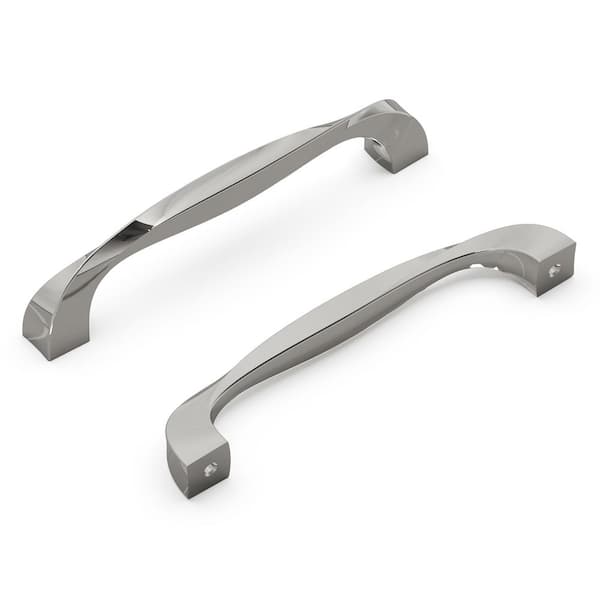 HICKORY HARDWARE Twist 5-1/16 in. (128 mm) Polished Nickel Cabinet Pull (10-Pack)