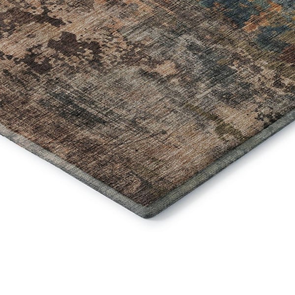 Mayfield Premium Machine Washable Abstract AMF1204 Blue 10 ft. x 14 ft. Area Rug