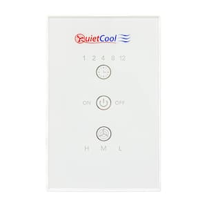 Whole House Fan Wireless RF Glass Switch