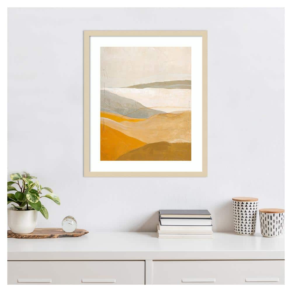 Yellow Field Abstract Expressionism Framed Wall Art Print
