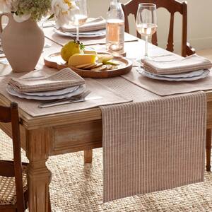 Textured Stripe Yard-Dyed Cotton Placemats (Set of 4)