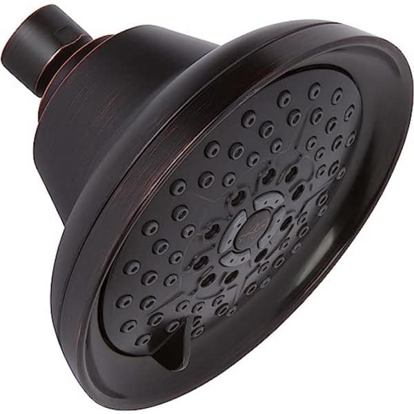 Unbranded Rainfall Showerhead 3-Spray Patterns with 2.5 GPM 5 in. Wall Mount Rain Fixed Shower Head in Oil Rubbed Bronze