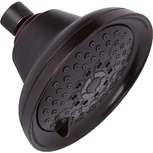 Rainfall Showerhead 6-Spray Patterns with 1.8 GPM 5 in. Wall Mount Rain Fixed Shower Head in Oil Rubbed Bronze