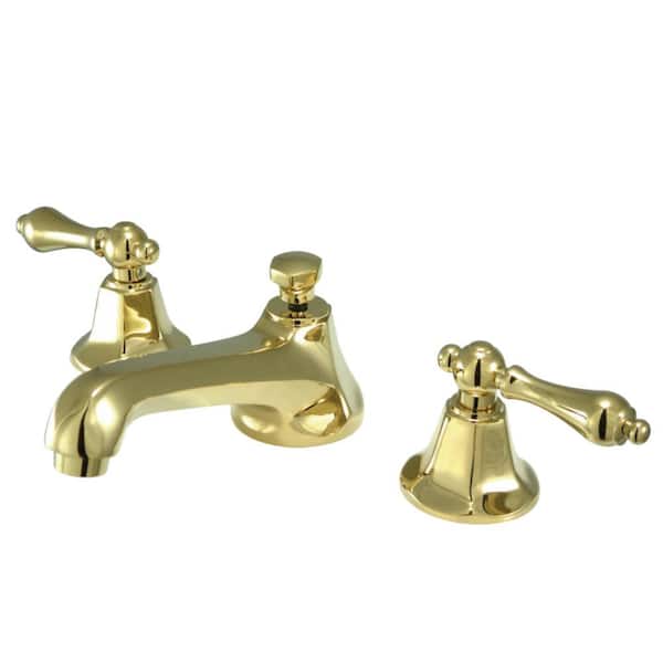 Kingston Brass Metropolitan 8 in. Widespread 2-Handle Bathroom Faucet in Polished Brass