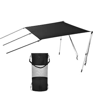 T-Top Sun Shade Kit 6 ft. x 5 ft. T-top Extension Kit UV-Proof 600D Polyester with Telescopic Poles for Bimini Top