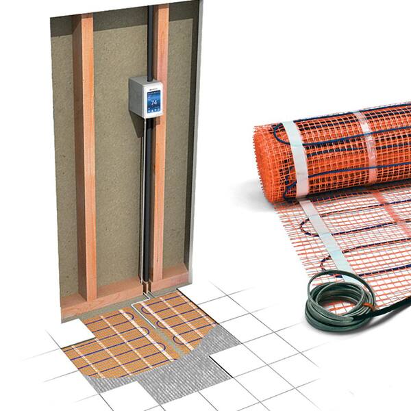 SunTouch Floor Warming 32 ft. x 30 in. 240 Volt Radiant Floor Heating Mat Covers 80 sq. ft. 24003230R The Home Depot