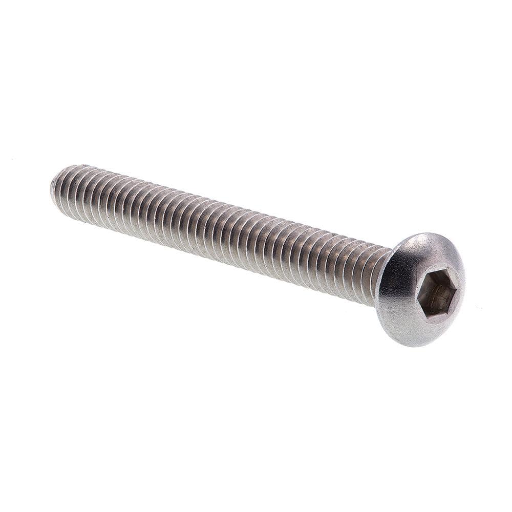 Prime-Line #10-24 x 1-3/4 in. Grade 18-8 Stainless Steel Hex Allen Drive  Button Head Socket Cap Screws (10-Pack) 9169382 The Home Depot