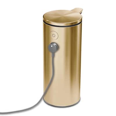 9 oz. Touch-Free Rechargeable Sensor Soap Pump, Brass Stainless Steel