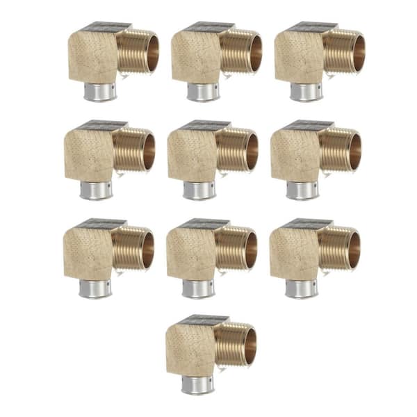 PureFlow 3/4 in. Press x 1 in. MPT Zero Lead Bronze 90° Elbow (10-pack)