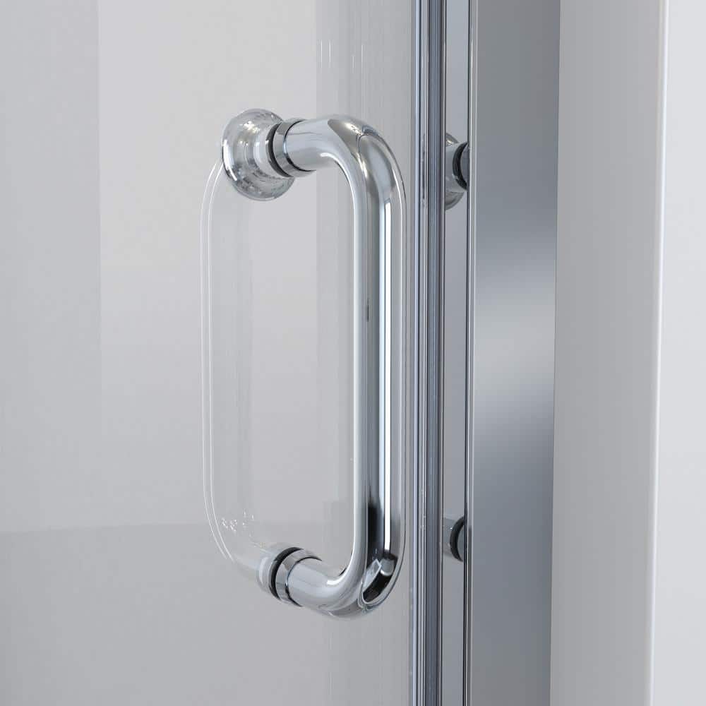 Levantine 56-60 x 72 Chrome Semi-Frameless Sliding Shower Door