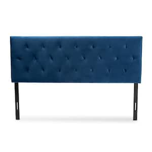 Felix Navy Blue and Dark Brown Queen Headboard