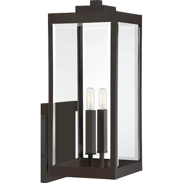 Quoizel Westover 2-Light Western Bronze Outdoor Wall Lantern Sconce