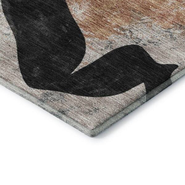 Mayfield Premium Machine Washable Abstract AMF2191 Taupe 10 ft. x 14 ft. Area Rug