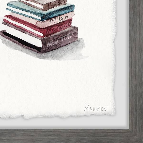 Stack Of Books Drawing Art Print